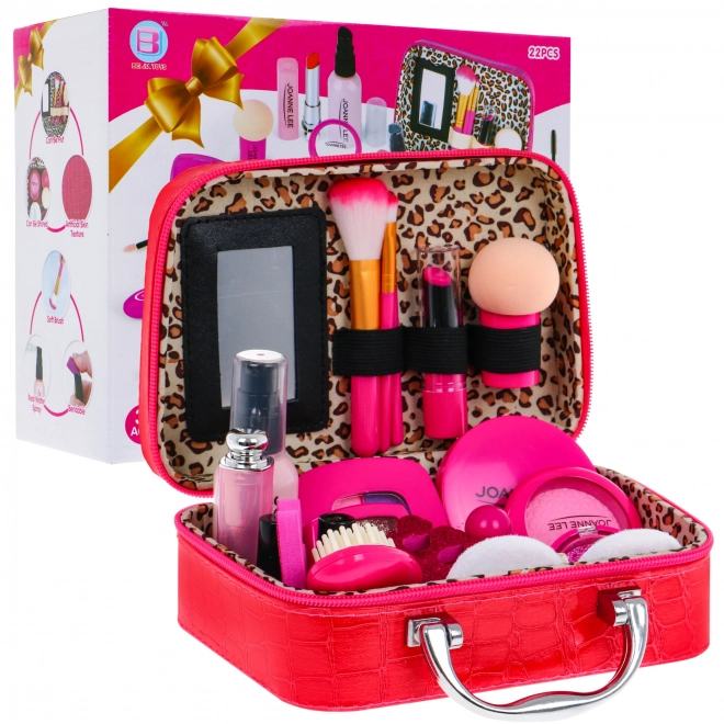 Pretend Play Makeup Set For Girls 3+ Handbag + Toy Cosmetics 23 Pieces