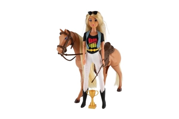 Anlily Equestrian Doll with Grooming Horse Set