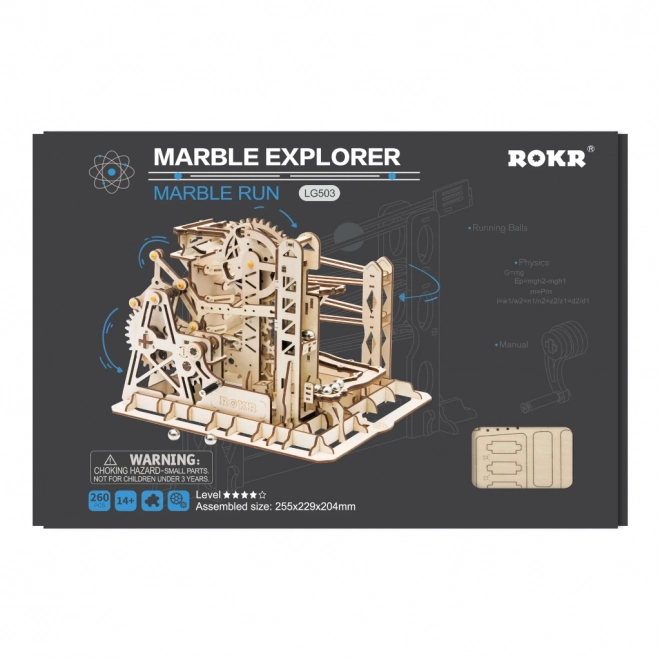 Robotime Rokr 3D Wooden Puzzle Marble Run: Explorer