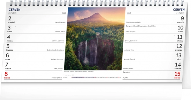 Notique Landscape Desk Calendar 2025