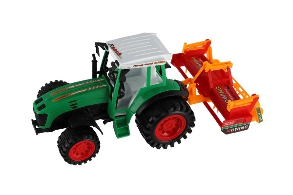 Toy Tractor with Trailer and Harvester Drum