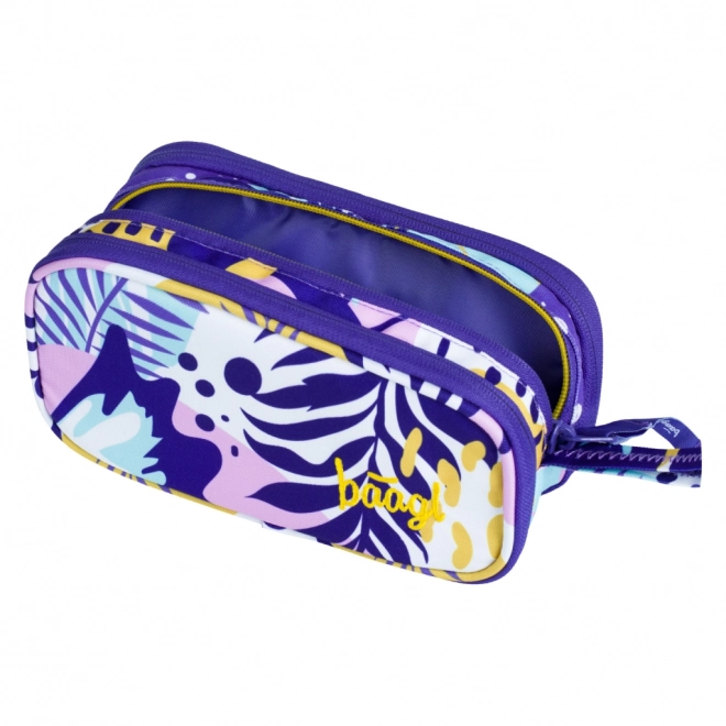 Baagl student pencil case violet