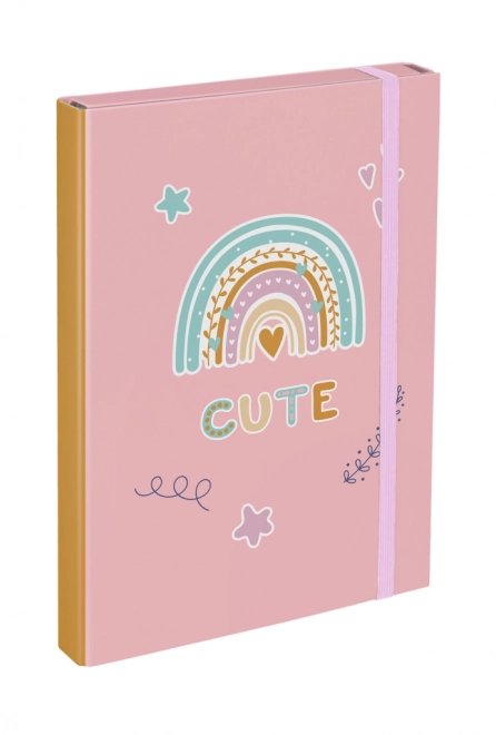 BAAGL School Notebook Folder A4 Rainbow Pink