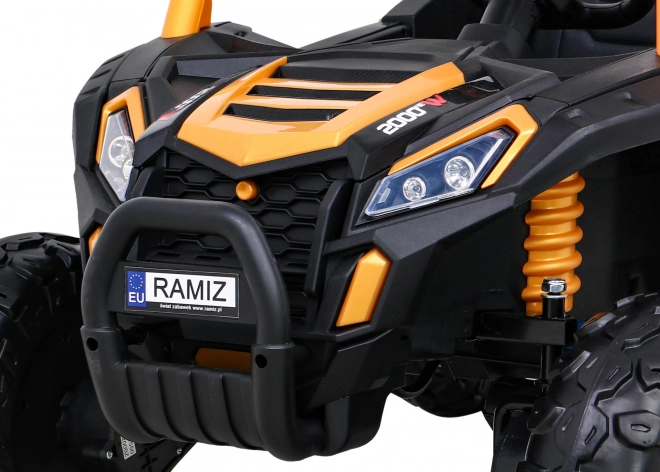 Buggy UTV 2000M samochód wyścigowy z baterią + dźwięki MP3, światła + pilot + start wolny – Złoty