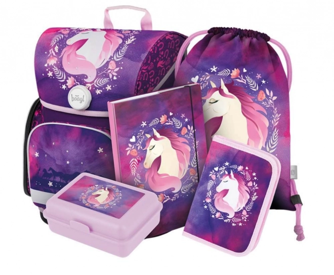 Baagl Ergo School Set with Horse Design