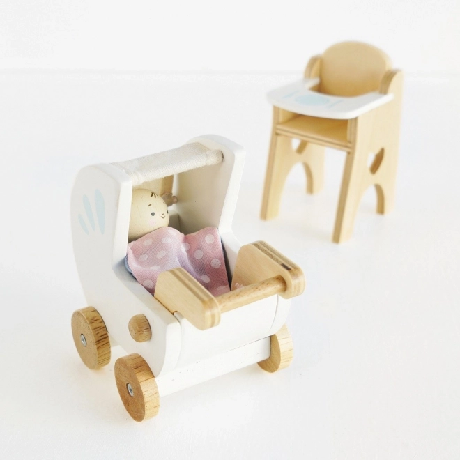 Le Toy Van Wooden Baby Doll Set with Accessories