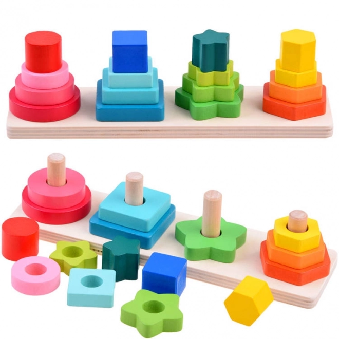 Colorful Wooden Logic Puzzle Sorter Toy