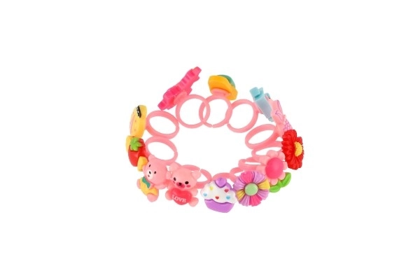 Princess Plastic Adjustable Rings Set for Kids