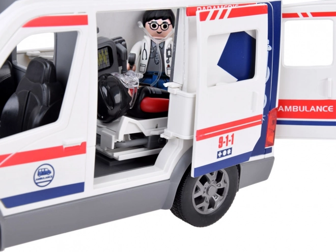 interactive ambulance play set with stretcher and sound