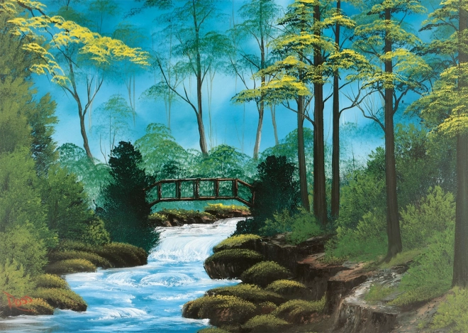 Bob Ross Lonely Bridge 1000 Piece Jigsaw Puzzle