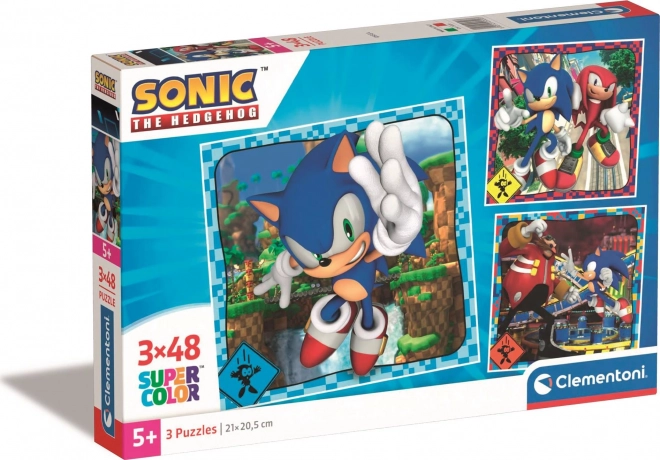 Sonic Super Color 3x48 Jigsaw Puzzles