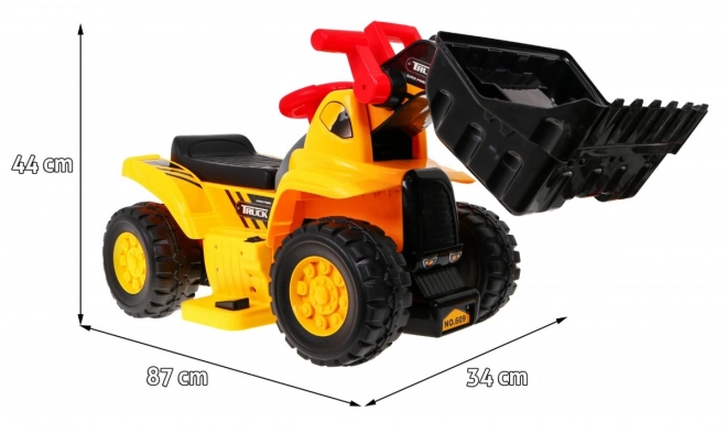 Children's Battery-Powered Digger with Helmet and Sounds