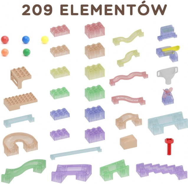 Set da costruzione Masterkidz tavola STEM per pista a biglie 209 pezzi