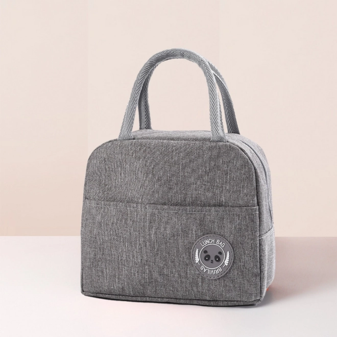 Insulated Thermal Lunch Bag Gray 23.5 cm