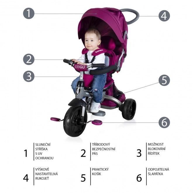 Tricycle citigo Mulberry Pink