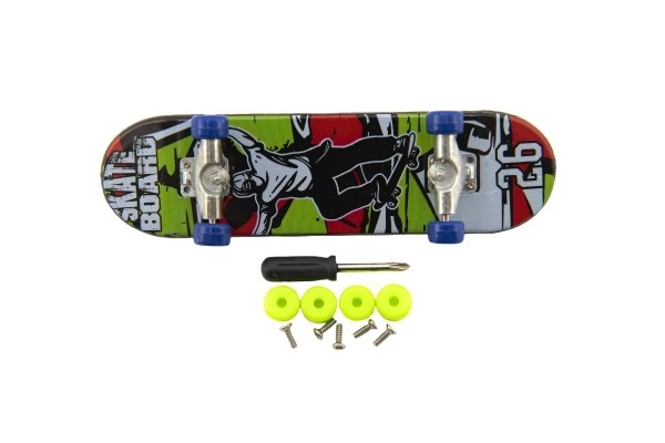 Finger Skateboard With Interchangeable Wheels