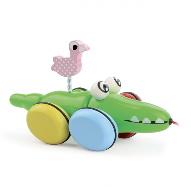 Pull Along Crocodile with Flamingo