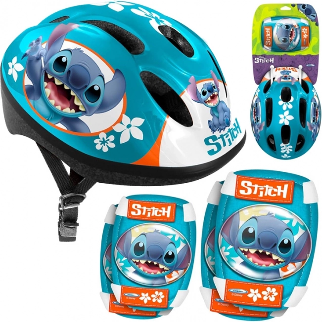 Protective Set with Adjustable Helmet and Protectors Disney STITCH