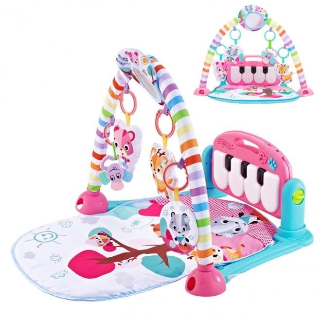 Baby Play Mat with Piano and Projector – pink