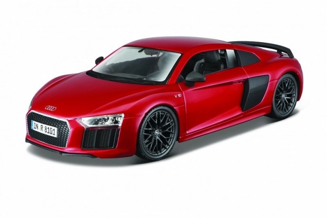 Audi R8 V10 Plus Red Metal Model Car Kit 1:24 Scale