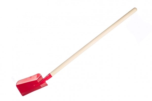 Red Shovel with Wooden Handle – Blue