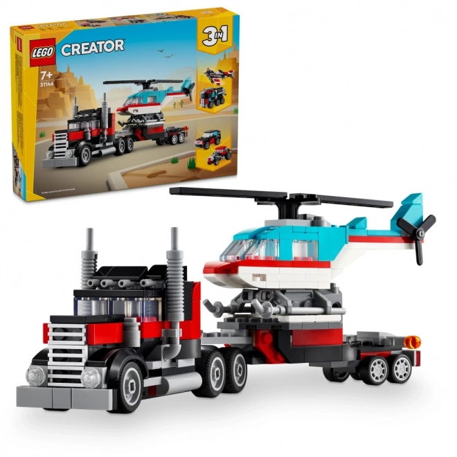 Lego Creator Truck with Platform and Helicopter