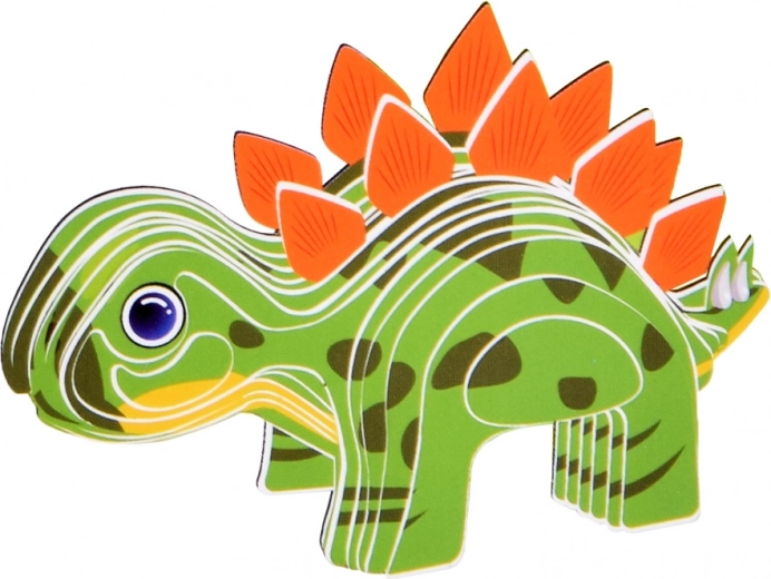 Kleurrijke 3D-stegosaurus om mee te spelen en tentoon te stellen