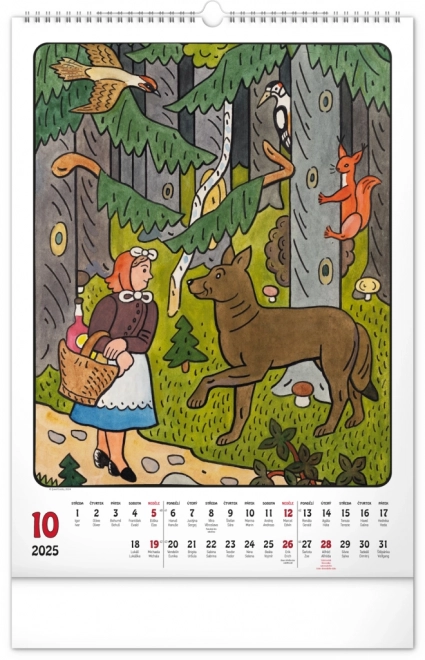 Wall Calendar Josef Lada 2025