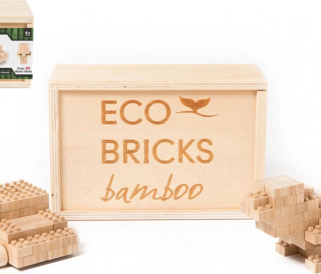 Set di costruzioni in legno 45 pezzi in scatola