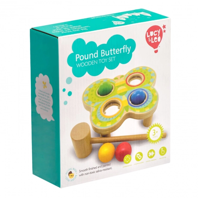 Butterfly Wooden Hammer Toy