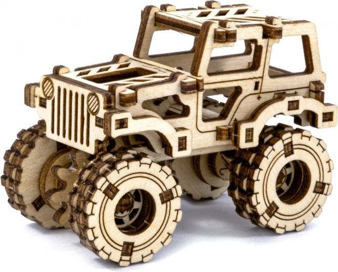 Wooden City 3D Puzzle Superfast Monster Truck