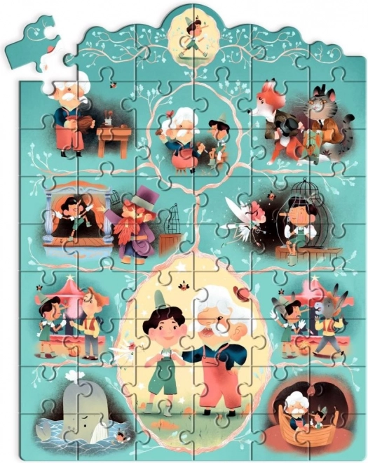 DJECO puzzle s příběhem Pinokio