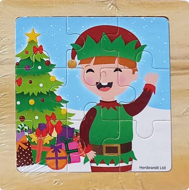 Wooden Christmas Elf Puzzle for Kids