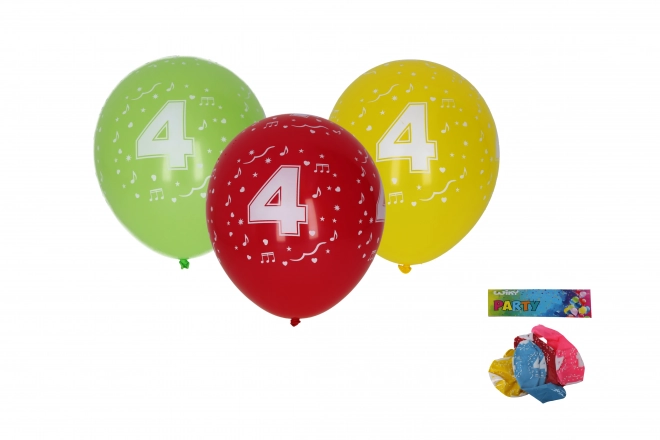 Inflatable balloon set with number 4