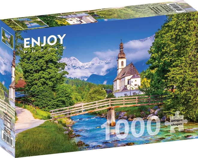 Enjoy Puzzle Church in Ramsau, Germany 1000 Pieces