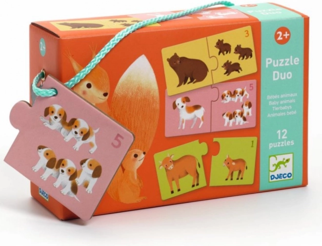 Djeco Duo puzzel Dieren tellen