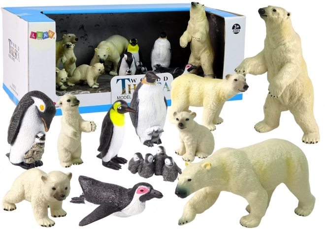 Large Set of Polar Animal Figures