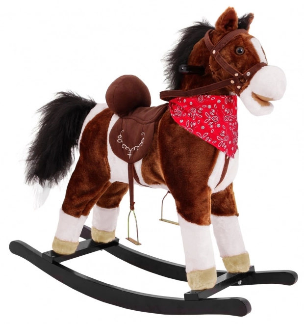 Rocking Horse For Kids With Interactive Functions - Dark Brown