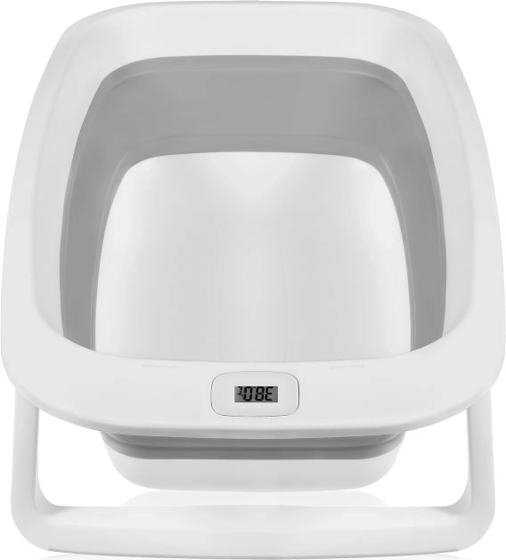 LIONelo Folding Bathtub Babybubble with Thermometer and Recliner Gray Dove