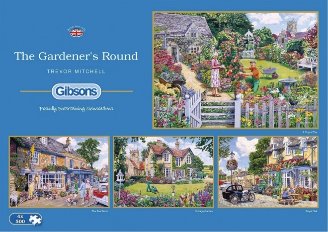 Gardeners Day 4x500 Piece Puzzle Set