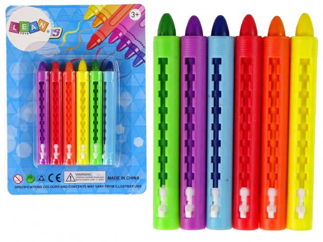 Pastel Colored Crayons Set 6 Pieces