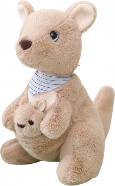 Plišani klokan s mladunčetom 23 cm