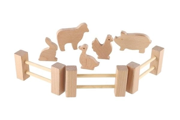 Wooden Farm Building Block Set