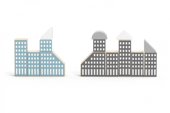 Wooden Building Blocks Set - City