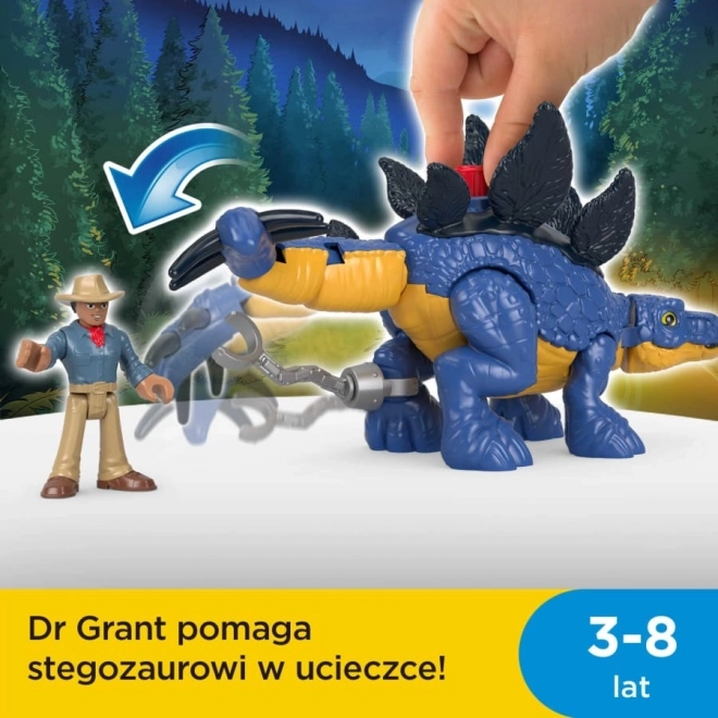 Imaginext Jurassic World Stegosaurus and Dr. Grant Figure Set