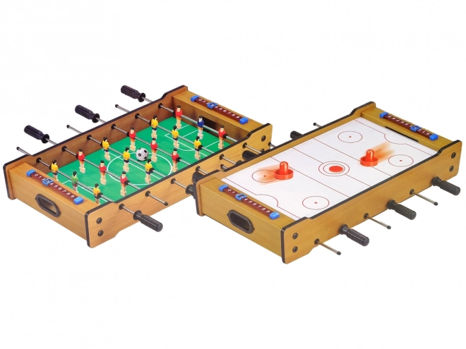 Wooden Table 2 in 1 Table Football and Air Hockey