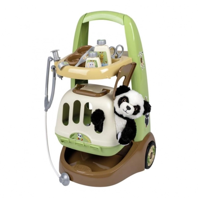 Veterinary Cart with Panda and Carrying Box 2-in-1