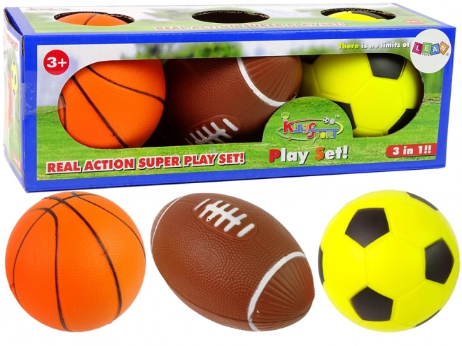 Soft Sports Ball Set 3-in-1 Soccer Basketball