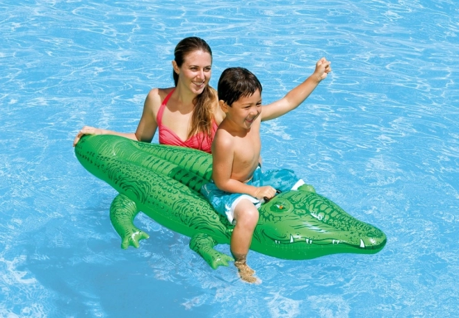 Inflatable Alligator Mattress for Swimming