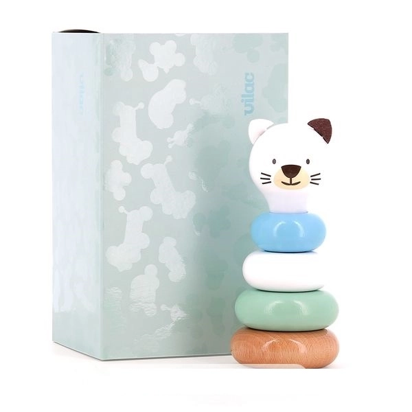 Wooden Stacking Tower Cat Mariette